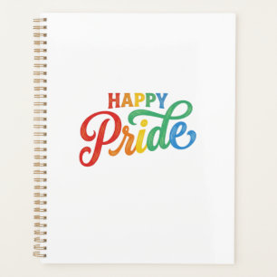 Glückliches Stolz Vintage Regenbogen-Typografie-Sh Planer