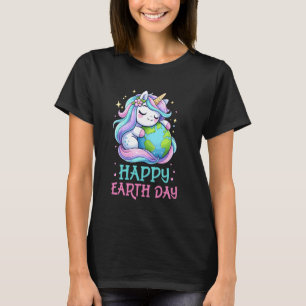 Glückliches Süßes Erd-Tag-Einhorn-Lehrer-Retten-Pl T-Shirt