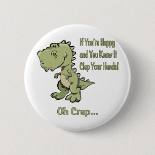Glückliches T-Rex Button