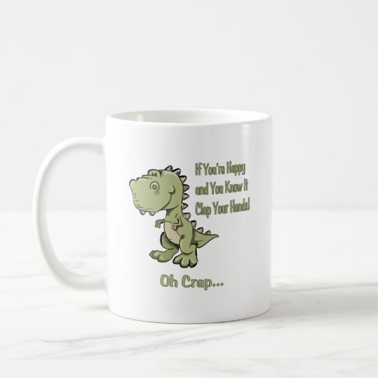 Glückliches T-Rex Kaffeetasse (Links)