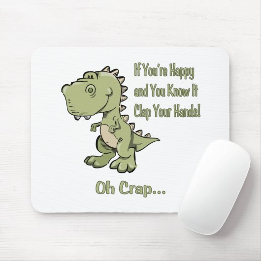 Glückliches T-Rex Mousepad (Mit Mouse)