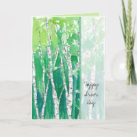 Glückliches Tag des Baumsaspen-Baum-Aquarell