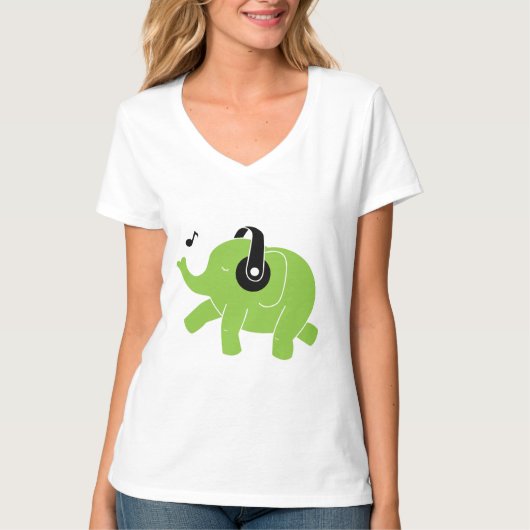 Glückliches Tanzen-Elefant-Shirt T-Shirt (Vorderseite)