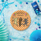 Glückliches tanzendes pappteller (Party)