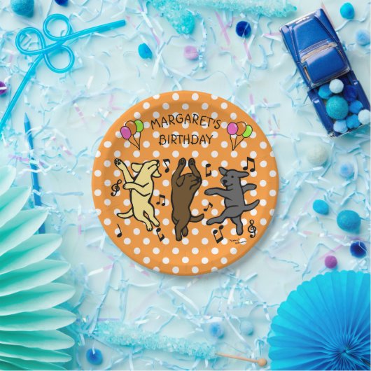 Glückliches tanzendes pappteller (Party)