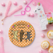 Glückliches tanzendes pappteller (Party)