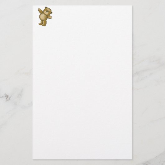 Glückliches Teddybär-Briefpapier Briefpapier (Vorderseite)