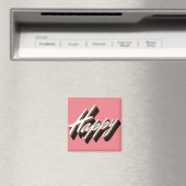 Glückliches Textdesign Magnet (In Situ (Geschirrspüler))