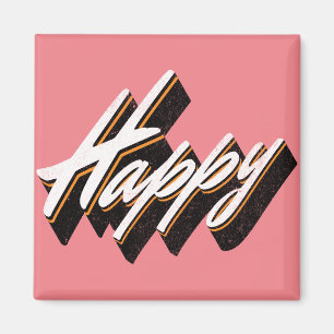 Glückliches Textdesign Magnet
