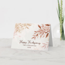 Glückliches Thanksgiving - Watercolor Boho Grußkar Feiertagskarte