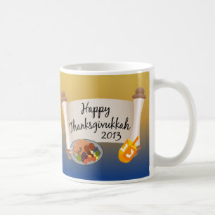 Glückliches Thanksgivukkah Dreidl 2013/die Türke Kaffeetasse