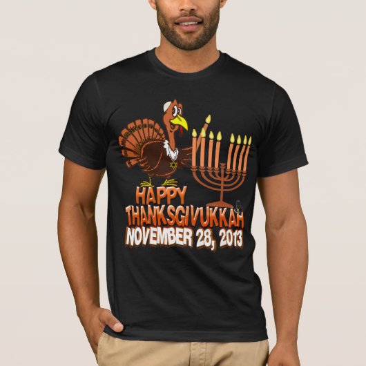 Glückliches Thanksgivukkah T-Shirt (Vorderseite)