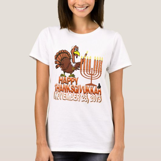 Glückliches Thanksgivukkah - Thankgiving Chanukka T-Shirt (Vorderseite)