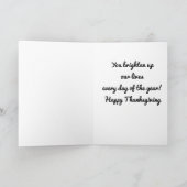 *GLÜCKLICHES THANKSGVING* *NIECE* Ferienkarte Feiertagskarte (Innenseite)