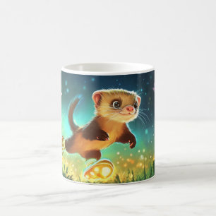 Glückliches Tier im Cartoon-Stil, lebendig, süß, b Kaffeetasse