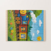 Glückliches Tierzug-Puzzle-Abenteuer Puzzle (Horizontal)