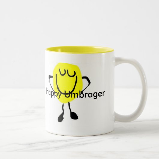 Glückliches Umbrager Zweifarbige Tasse (Rechts)