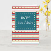 Glückliches Unabhängigkeitstag-US Flagge Karte (Gelbe Blume)