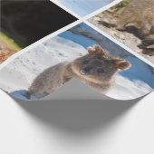 Glückliches und niedliches quokka von Australien Geschenkpapier (Ecke)