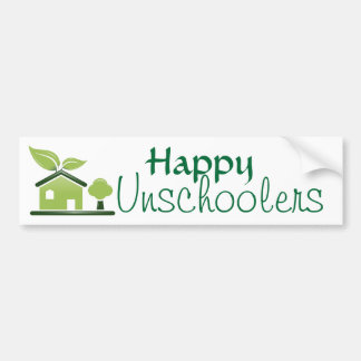 Glückliches Unschoolers Autoaufkleber