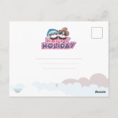 Glückliches Urlaubs-Panda Postkarte (Rückseite)