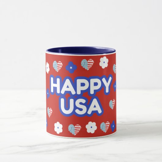 Glückliches USA Tasse (Zentrum)