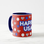 Glückliches USA Tasse (Vorderseite Links)
