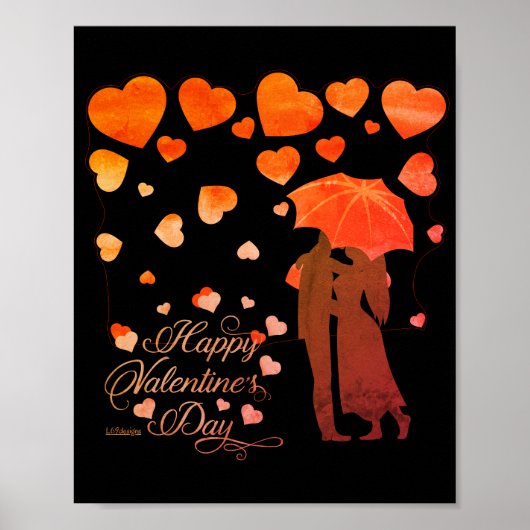 GLÜCKLICHES VALENTINENTAG Romantischer Valentinsta Poster (Vorne)