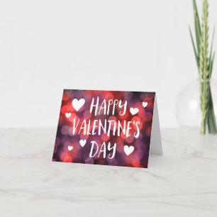 glückliches Valentinstag bokeh Feiertagskarte