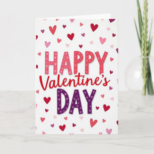 Glückliches Valentinstag-Herzen-Karten-Set Karte