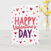 Glückliches Valentinstag-Herzen-Karten-Set Karte (Gelbe Blume)