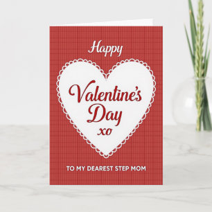 Glückliches Valentinstag Liebste Stiefmutter Karte
