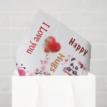 Glückliches Valentinstag-Tissue-Papier-Paar-Herzen