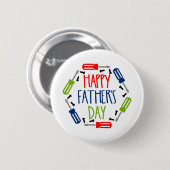 Glückliches Vatertags-beststes Vater-Geschenk Button (Vorne & Hinten)