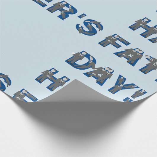 Glückliches Vatertags-Packpapier Geschenkpapier (Ecke)