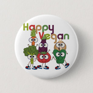 Glückliches veganes button