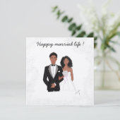 Glückliches Verheiratetes Leben, schwarzes Paar, (Stehend Vorderseite)