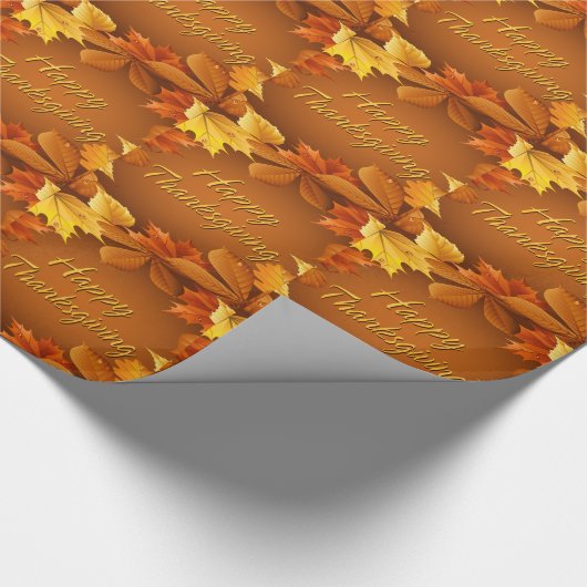 Glückliches Verpackungs-Papier des Erntedank-1 Geschenkpapier (Ecke)