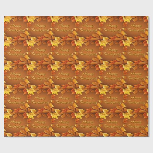 Glückliches Verpackungs-Papier des Erntedank-1 Geschenkpapier (Flach)