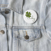 Glückliches Vier-Blatt-Klee Button (Beispiel)