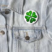 Glückliches Vier-Blatt-Kleeblatt Button (Beispiel)