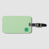Glückliches vierblättriges irisches Kleeblatt grün Gepäckanhänger (Vorderseite (Horizontal))