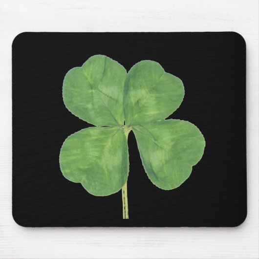 Glückliches vierblättriges Kleeblatt Kleeblatt Mousepad (Vorne)