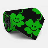 Glückliches vierblättriges Kleeblatt Krawatte (Gerollt)