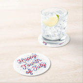 Glückliches Viertel (4.) von JulipapierUntersetzer Runder Pappuntersetzer (Vor Ort)