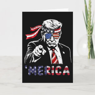 Glückliches Vintage-Trump 4. Juli Patriotisches Am Karte