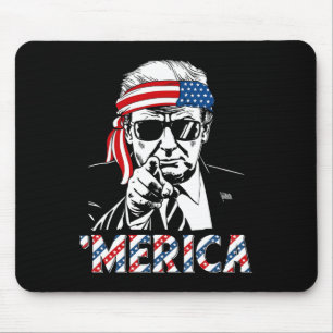 Glückliches Vintage-Trump 4. Juli Patriotisches Am Mousepad