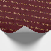 Glückliches Weihnachten Rot und Gold Pagan Wrappin Geschenkpapier (Ecke)
