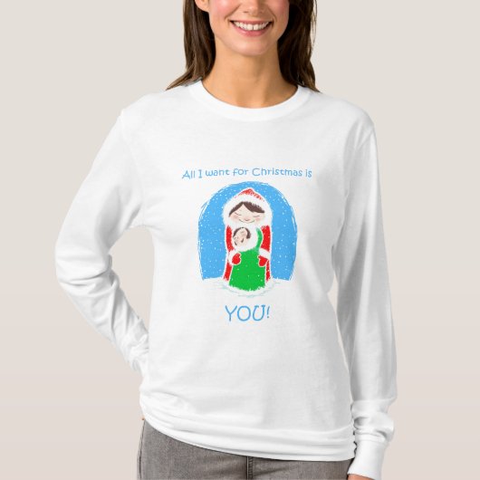 Glückliches Weihnachten T-Shirt (Vorderseite)
