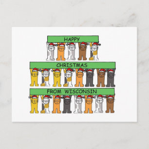 Glückliches Weihnachten von Wisconsin-Katzen